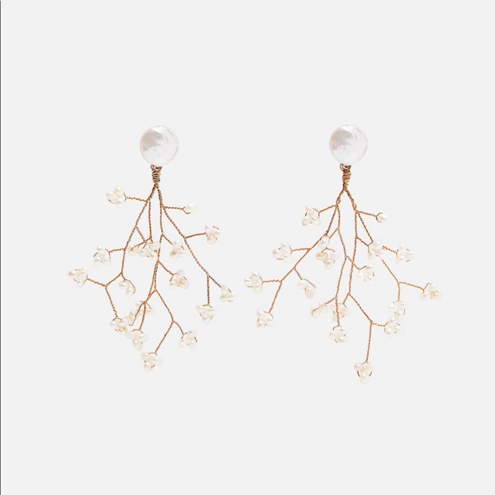 Zara faux pearl earrings